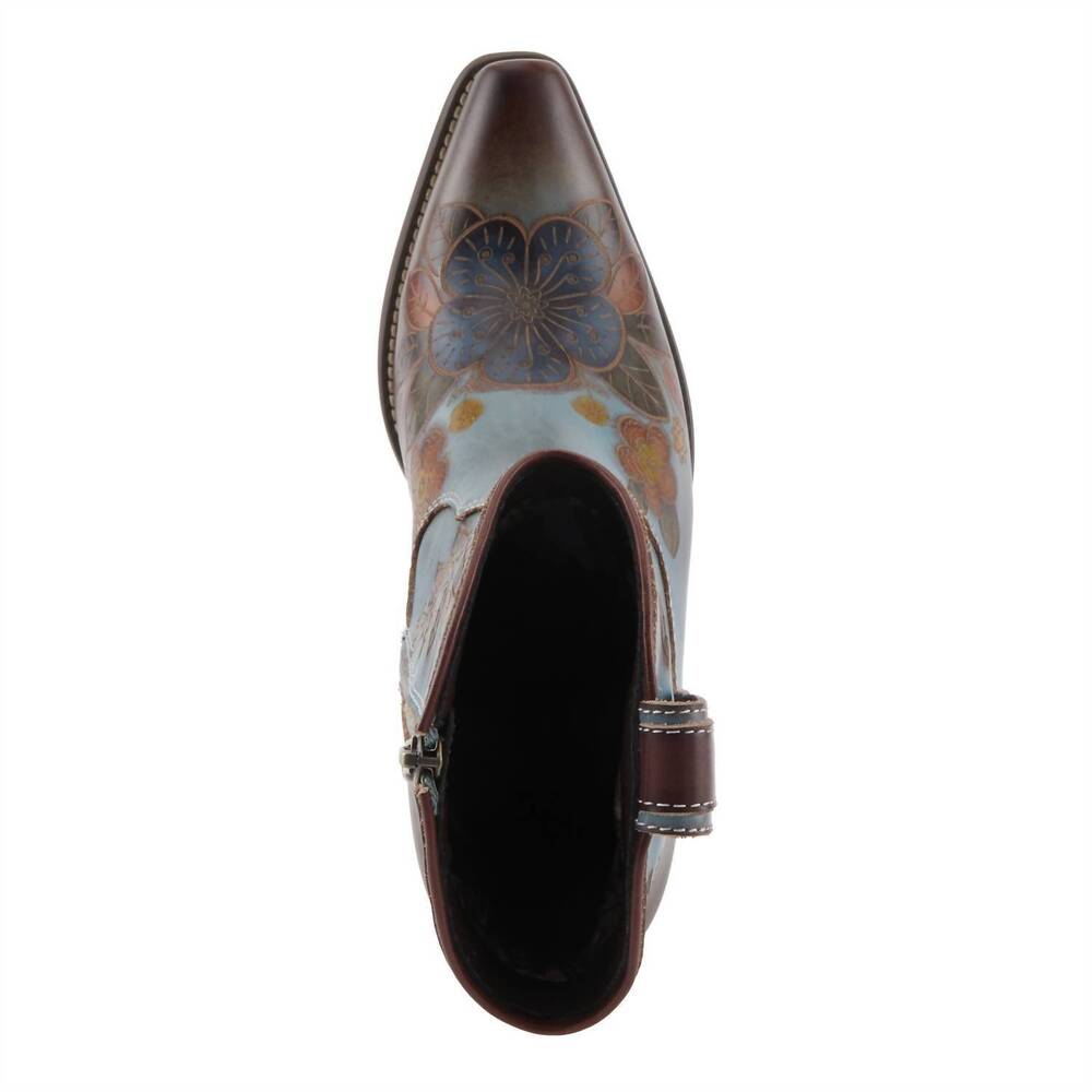 NEW L'ARTISTE women's cahoots western boots in blue multi - Picture 6 of 7